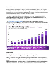 Green technology  market