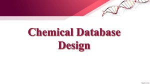 Chemical Database Design