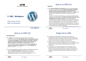 2. CMS y WordPress PARCIAL
