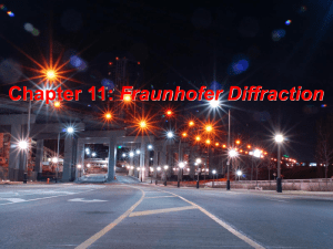 Chapter 11 - Fraunhofer Diffraction