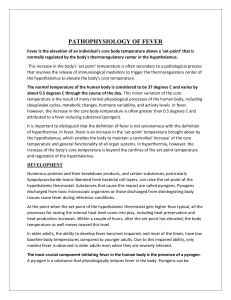 pathophysiology of fever