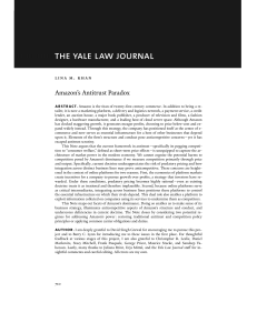 The Yale Law Journal - Amazon’s Antitrust Paradox - Lina M. Khan [2017]