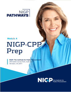 NIGP-CPP Module A Prep