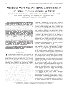 Millimeter-wave Massive MIMO communication for future wireless systems A survey