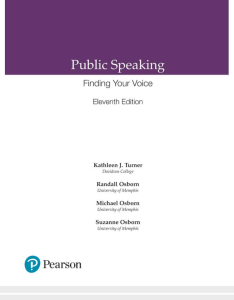 Public Speaking (11th Edition) (Kathleen J. Turner,  Randall Osborn etc.)