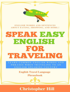 speak easy english for traveling christopher hill