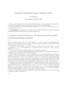 Yan Zeng-Stochastic Calculus for Finance, Vol. I and II, Solution