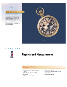 Physics and Measurement: Textbook Chapter