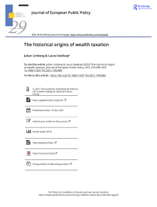 The historical origins of wealth taxation