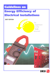 Guidelines on Energy Efficiency of Electrical Installations 2007