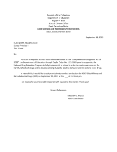 NDEP Excuse Letter