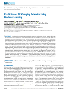 EV Charging Prediction with Machine Learning