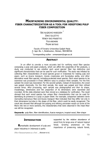 FIBER CHARACTERIZATION AS A TOOL FOR VERIFYING PULP FIBER COMPOSITION-1