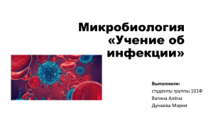 Учение об инфекции, Вагина А., Дунаева М.,101Ф