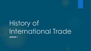 Lesson 1-History of International Trade