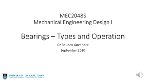 L06b - Bearings - Types and Operation