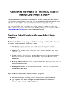 Comparing Traditional vs. Minimally Invasive Retinal Detachment Surgery