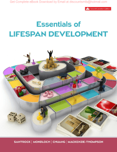 Essentials of Lifespan Development, 2nd Canadian Edition, 2e Santrock, Mondloch, Chuang, Anne