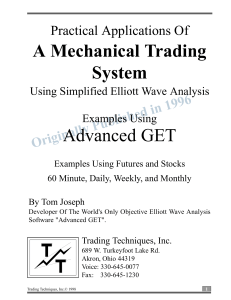 A Mehanical Trading System Tom Joseph