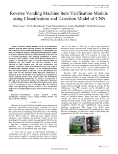 CNN for Reverse Vending Machine Item Verification