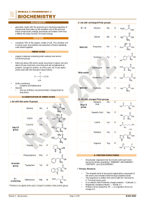 Biochemistry: Amino Acids, Proteins, Enzymes, DNA