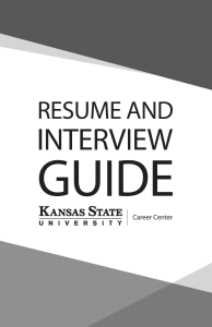 Resume and Interview Guide