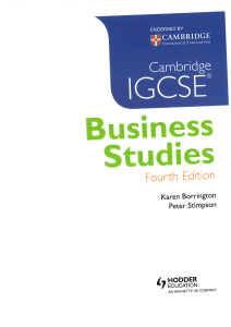 G9 IGCSE Busssiness Cambridge 2015 