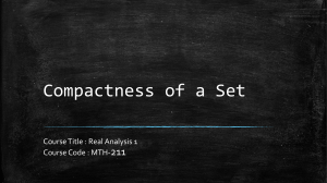 Compactness of a set