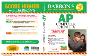 Barron s AP Computer Science A - 7th Edition (2015)