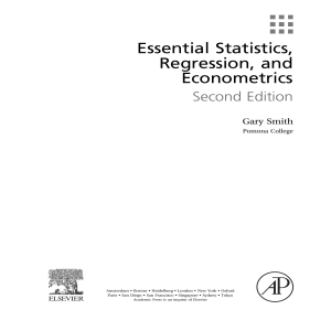 Essential Statistics, Regression and Econometrics 