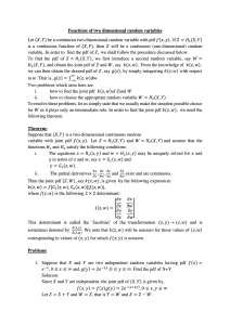 Functions of two dimensional random variables (L21)