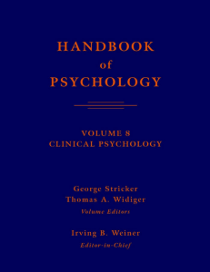Clinical - Handbook Of Psychology Vol 08