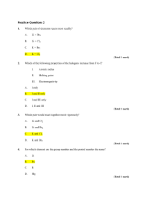 Chemistry Practice Questions