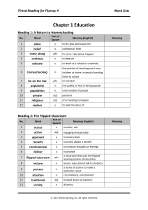 timed reading for fluency 4 Word Lists