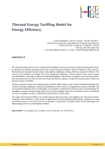 Thermal Energy Tariffing Model for Energy Efficiency