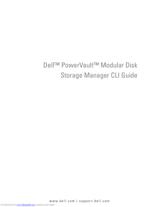 smcli命令行 powervault md3000i Storage Manager CLI Guide