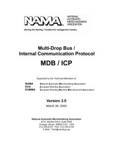 MDB 3.0 specification VENDING PROTOCOL