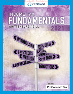 Income Tax Fundamentals 2021 39th Edition by  Gerald E. Whittenburg,  Steven Gill, Martha Altus-Buller