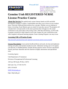 Genuine Utah RECREATIONAL THERAPIST License Practice Course
