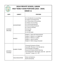 Half Yearly portions Gr 11