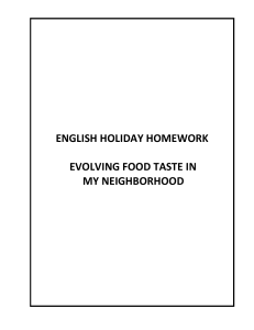 ENGLISH HOLIDAY HOMEWORK finall