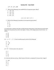 Handout M1 - Basic Math