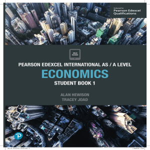 PEARSON EDEXCEL INTERNATIONAL AS  ECONOMICS STUDENT BOOK 1