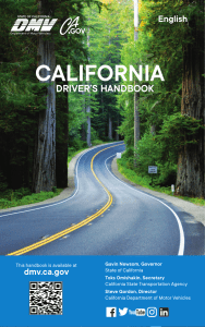 CALIFORNIA driver's handbook