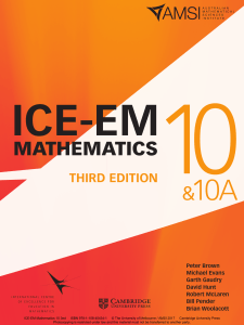 ICE-EM Mathematics Year 10 Third Edition