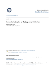 Parameter Estimation for the Lognormal Distribution