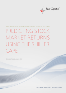 PREDICTING STOCK MARKET RETURNS USING THE SHILLER CAPE