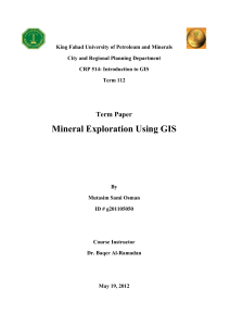 Mineral Exploration Using GIS