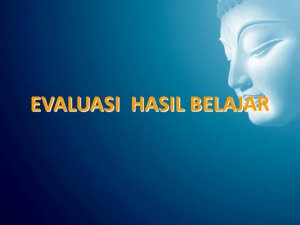 EVALUASI  HASIL BELAJAR