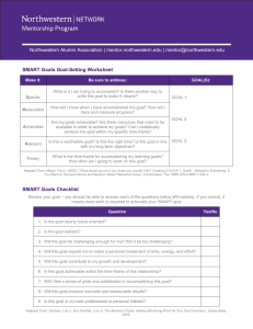 SMART Goals Goal-Settin Worksheet and Checklist